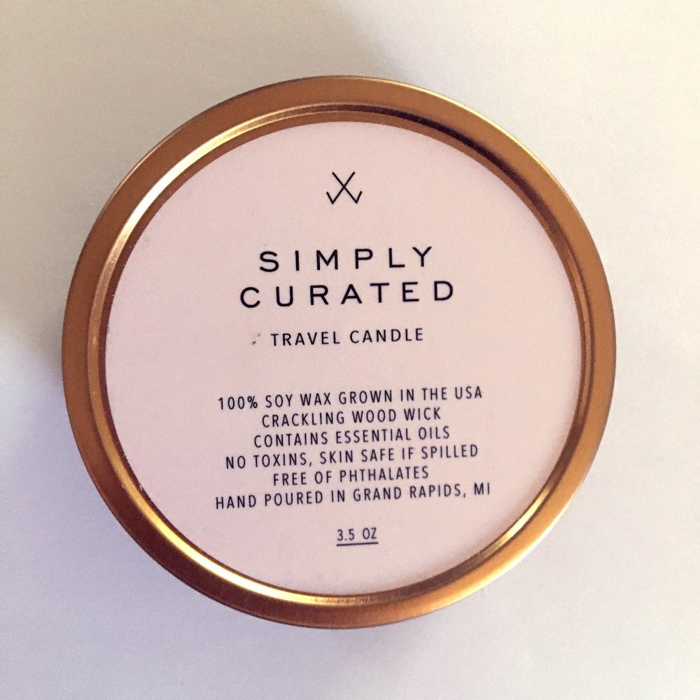 Simply Curated Travel Candle